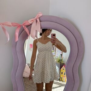 Brand New White Polka Dot Sundress Size Small